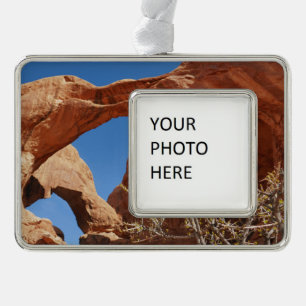 Doppelbogen im Arches National Park Rahmen-Ornament Silber