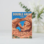 Doppelbogen Moab Utah Postkarte (Stehend Vorderseite)