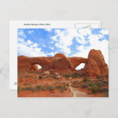 Doppelbögen, Nationalpark Arches, Utah Postkarte (Vorne/Hinten)