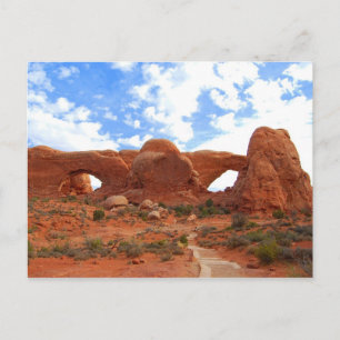 Doppelbögen, Nationalpark Arches, Utah Postkarte