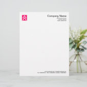 Doppelbogen - Neon Red Briefbogen (Stehend Vorderseite)