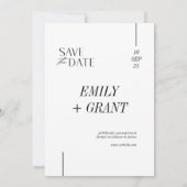 Doppelbogen Save-the-Date-Hochzeitseinladungen Einladung (Rückseite)