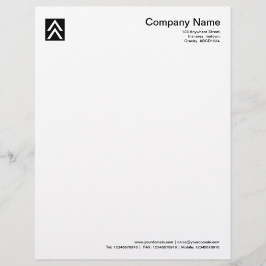 Doppelbogen - Schwarz Briefkopf (Vorderseite)