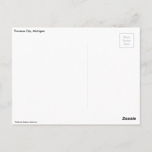 Doppelbogen über der Traverse City Postkarte (Rückseite)
