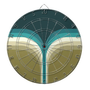 Doppelbogendekoration im Retrostil Dartscheibe