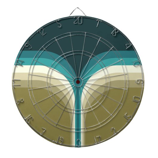 Doppelbogendekoration im Retrostil Dartscheibe (vorne)
