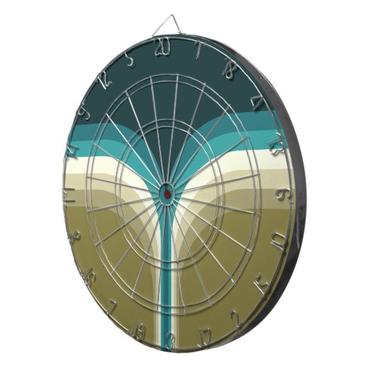 Doppelbogendekoration im Retrostil Dartscheibe (Vorderseite rechts)