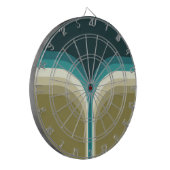 Doppelbogendekoration im Retrostil Dartscheibe (Vorderseite Links)