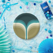 Doppelbogendekoration im Retrostil Pappteller (Party)