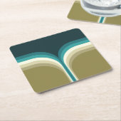 Doppelbogendekoration im Retrostil Rechteckiger Pappuntersetzer (angewinkelt)