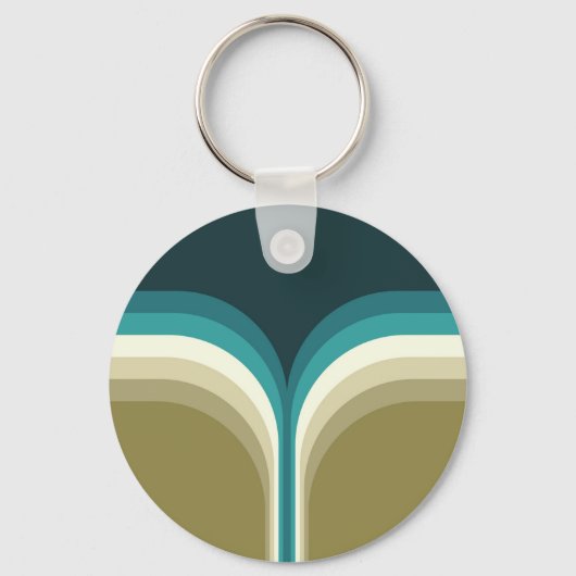 Doppelbogendekoration im Retrostil Schlüsselanhänger (Vorderseite)