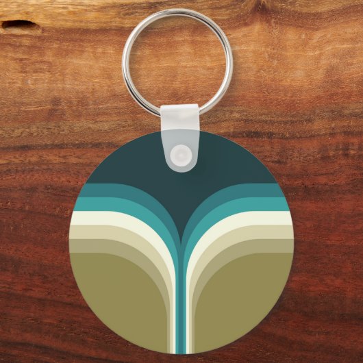 Doppelbogendekoration im Retrostil Schlüsselanhänger (Vorderseite)