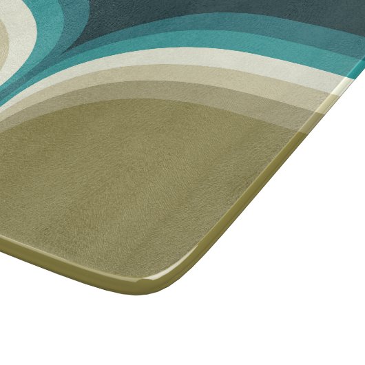 Doppelbogendekoration im Retrostil Schneidebrett (Ecke)