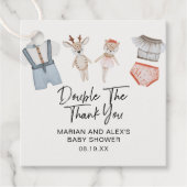 Doppeldanke neutrale Twins Kleidung Gefälligkeitst Geschenkanhänger (Vorderseite)