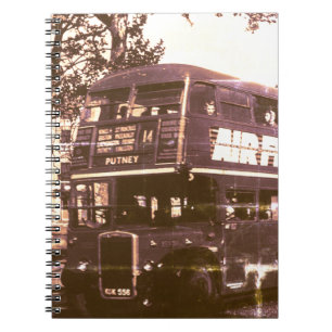 Doppeldeckbus Vintag England London Notizblock