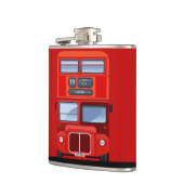 Doppeldecker-Bus-Flasche Londons rote Flachmann (Links)