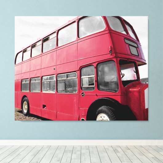 Doppeldecker-Bus Leinwanddruck (Insitu (Holzboden))
