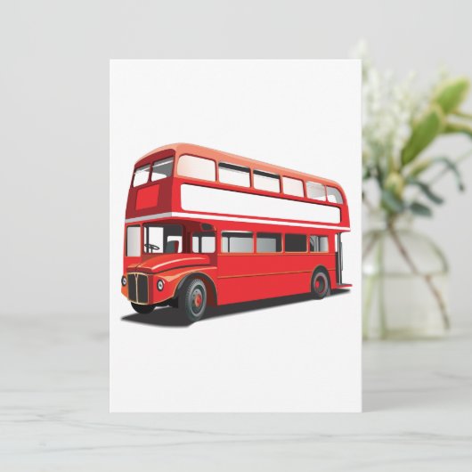 Doppeldecker Einladung (Stehend Vorderseite)