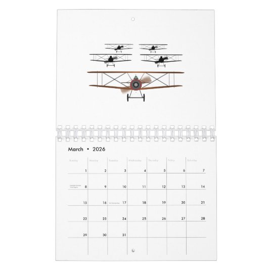 Doppeldecker Kalender (Mär 2026)
