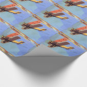Doppeldecker Vintage Geschenkpapier (Ecke)