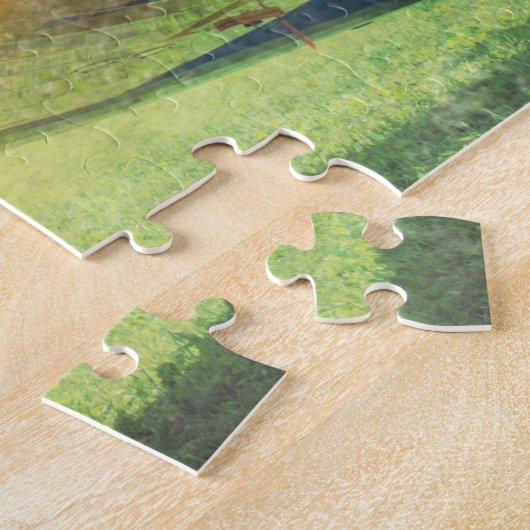 "Doppeldecker-vor dem Flug" Retro Flugzeug Puzzle (Seite)