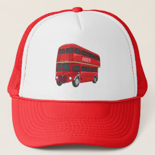 Doppeldeckerbus Cartoon-Illustration Truckerkappe