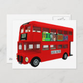 Doppeldeckerbus Postkarte (Vorne/Hinten)