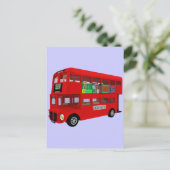 Doppeldeckerbus Postkarte (Stehend Vorderseite)