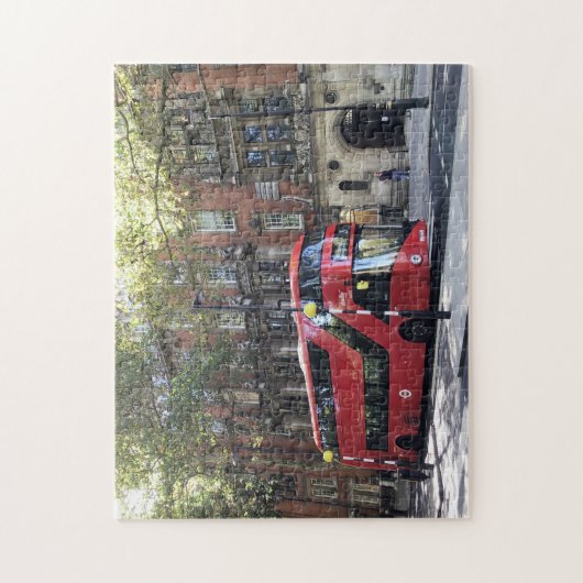 Doppeldeckerroter Bus | West End London Kensington Puzzle (Vertikal)