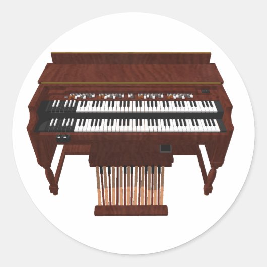 DoppelDeckorgan: 3D-Modell: Runder Aufkleber (Vorderseite)