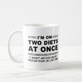 Doppeldiät Funny Mug Kaffeetasse (Links)