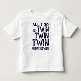 "Doppeldoppelzwilling egal was" - Bergundy/Marine Kleinkind T-shirt