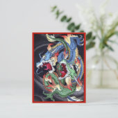 Doppeldragons Postkarte (Stehend Vorderseite)