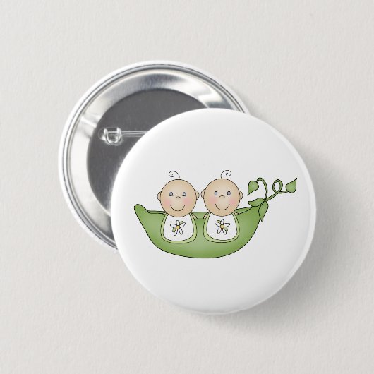 Doppelerbsen in einer Hülse Button (Vorne & Hinten)