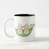 Doppelerbsen in einer Hülse Zweifarbige Tasse (Links)