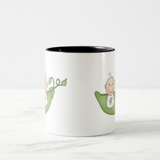 Doppelerbsen in einer Hülse Zweifarbige Tasse (Mittel)