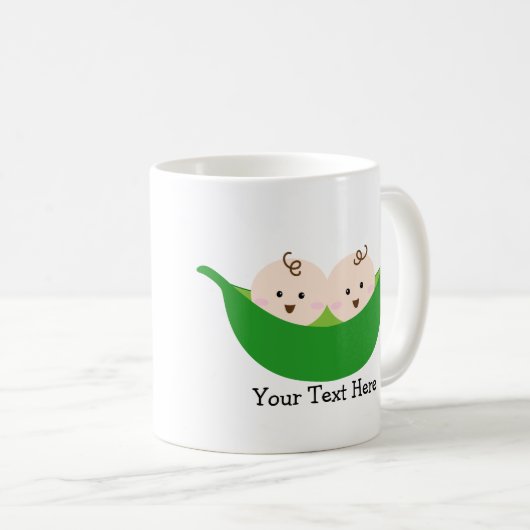 DoppelErbsenhülsen (kundengerecht) Kaffeetasse (VorderseiteRechts)