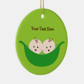 DoppelErbsenhülsen (kundengerecht) Keramikornament (Rechts)