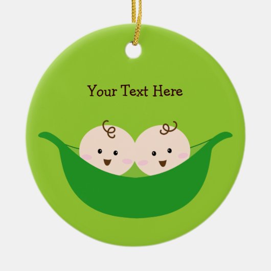 DoppelErbsenhülsen (kundengerecht) Keramikornament (Vorne)