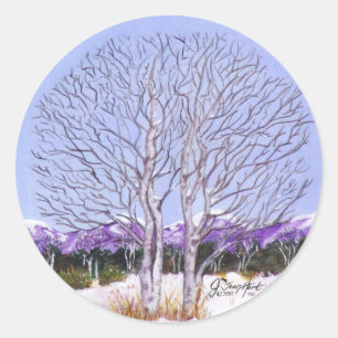 Doppelespen Runder Aufkleber