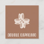 Doppelespresso Eine Mischung aus Eleganz und Wärme Quadratische Visitenkarte (Vorderseite)