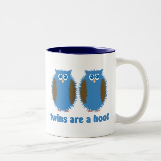 Doppeleulen blau zweifarbige tasse (Rechts)
