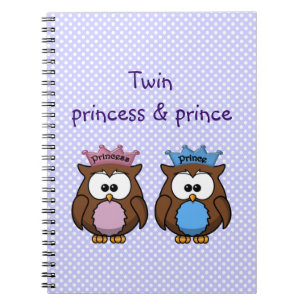 Doppeleulenprinzessin u. -prinz notizblock