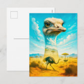 Doppelexponierungsportfolio aus Strauß Feiertagspostkarte (Vorne/Hinten)