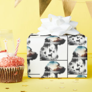 Doppelexposition des Labradors Retriever Geschenkpapier