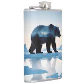 Doppelexposition des Polarbären Tierart im Freien Flachmann (Rechts)