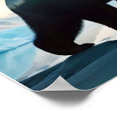 Doppelexposition des Polarbären Tierart im Freien Poster (Ecke)