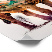 Doppelexposition, Fotografie von Rhinozeros Poster (Ecke)