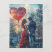 Doppelexposition in Liebe Postkarte (Vorderseite)