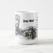 Doppelexposition von Grauwolf Kaffeetasse (Mittel)
